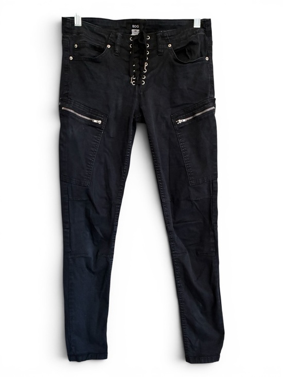 BDG Pants - BDG Black Low-Rise Lace Up Goth Punk Skinny Pants Size 26